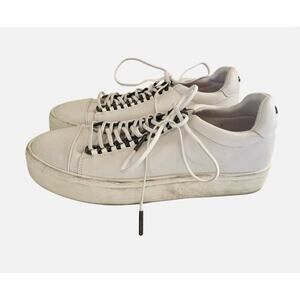 Carvela Women's Shoes Sneakers Size 41 / 10 White Logo Unique Metal Hooks